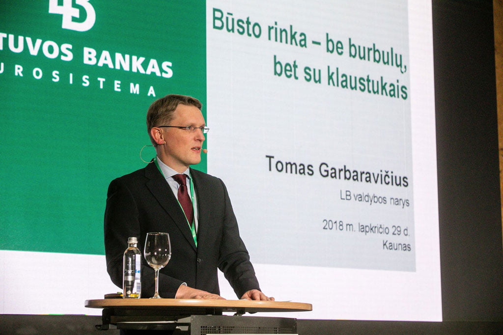 Lietuvos banko valdybos narys Tomas Garbaravičius. Lietuvos banko nuotr.