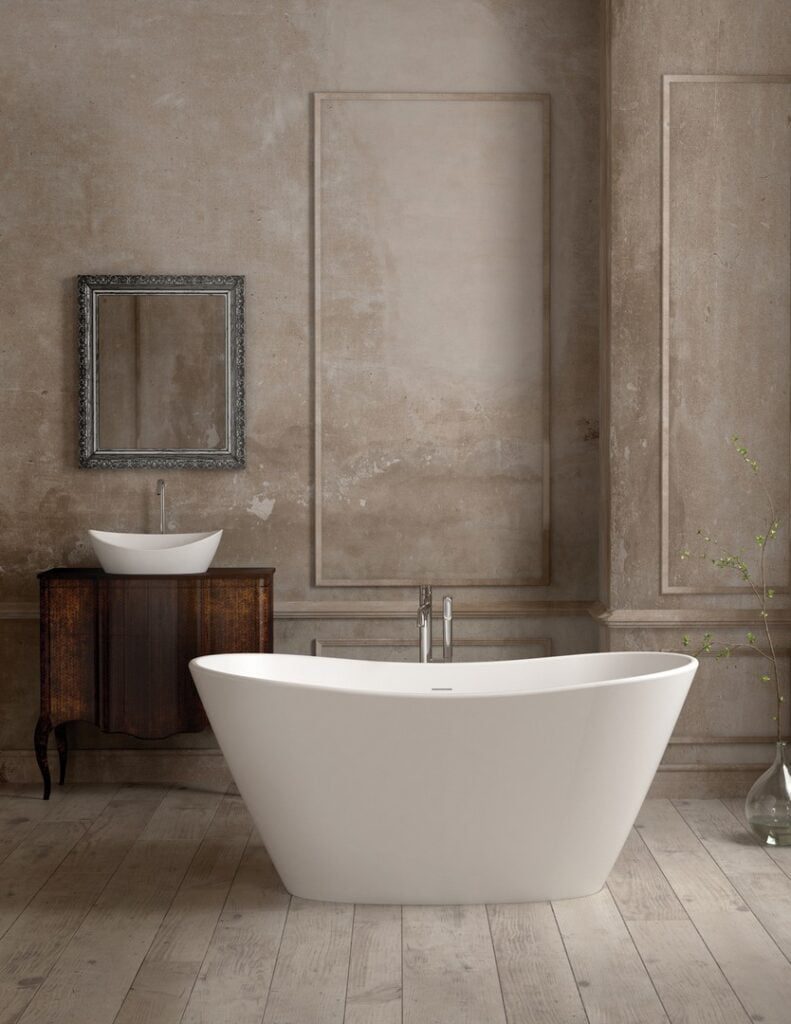 PAA Baths Silkstone Amore Silk 1600x850mm interior old manor house VERTICAL 1200x1554px 1