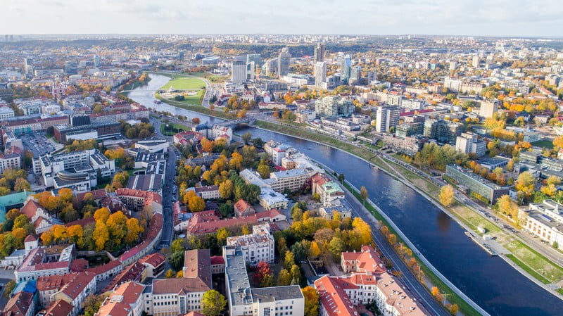 vilniaus panorama iš paukščio skrydžio vilnius senamiestis