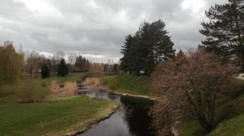 Apacia river in Birzai town