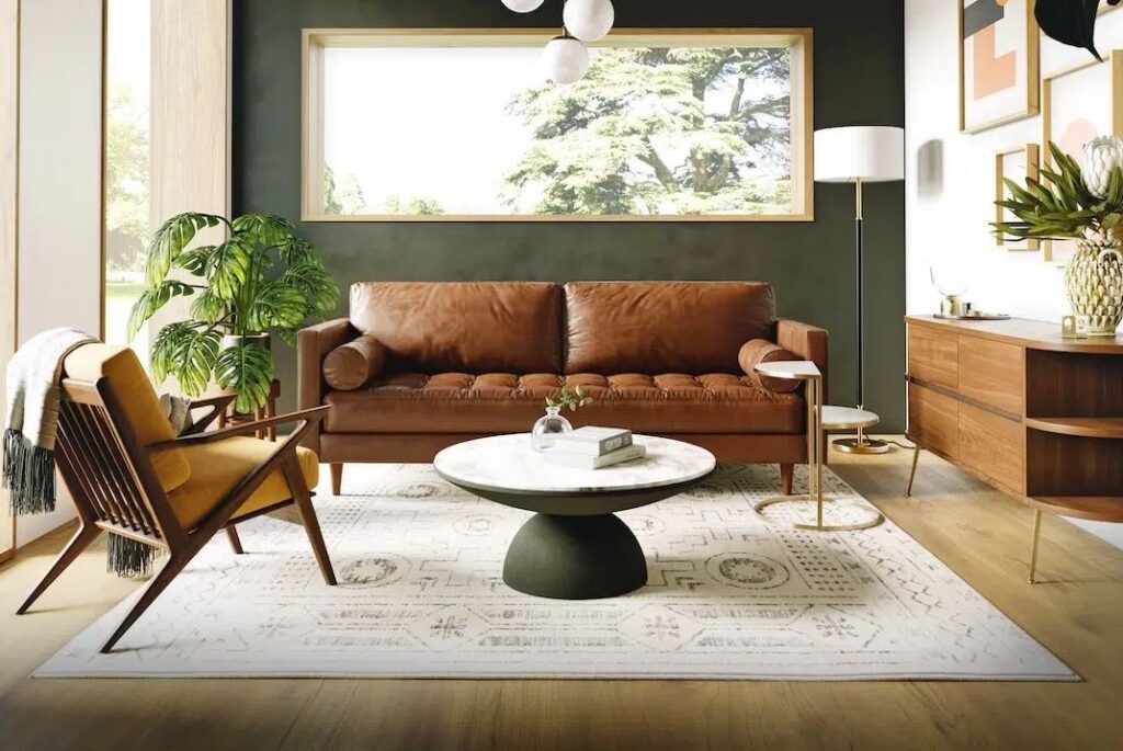 mid century modern livingroom interior designer Margarita Bravo nuotr